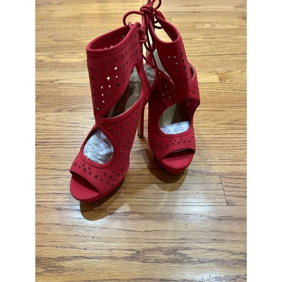 Just Fab Sexy Platform Jesadora Heeled Stiletto Shoes Red color Size 8.5 NEW. No - Picture 3 of 10